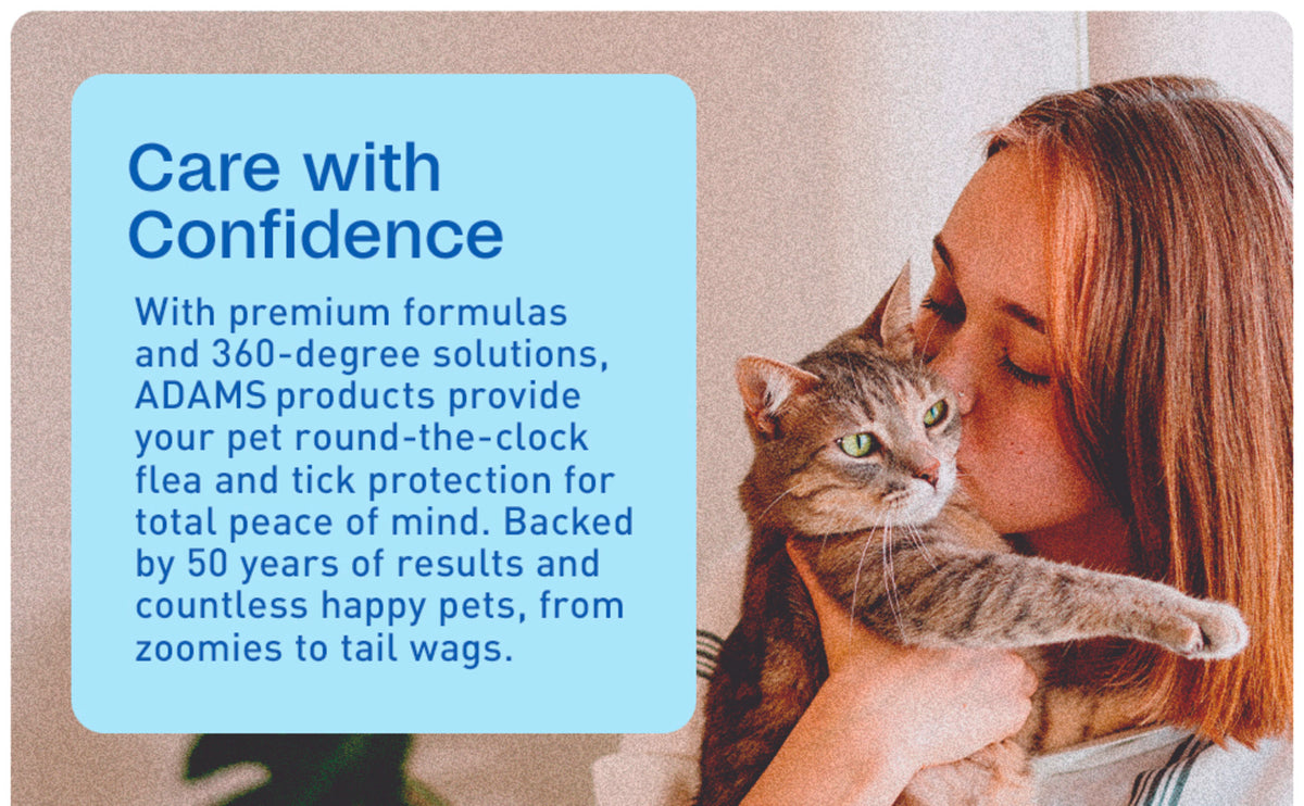 ADAMS Plus Flea & Tick Collar for Cats, Adjustable, 2 Count | Flea and tick prevention for cats, breakaway collar, water-resistant, up to 7 months