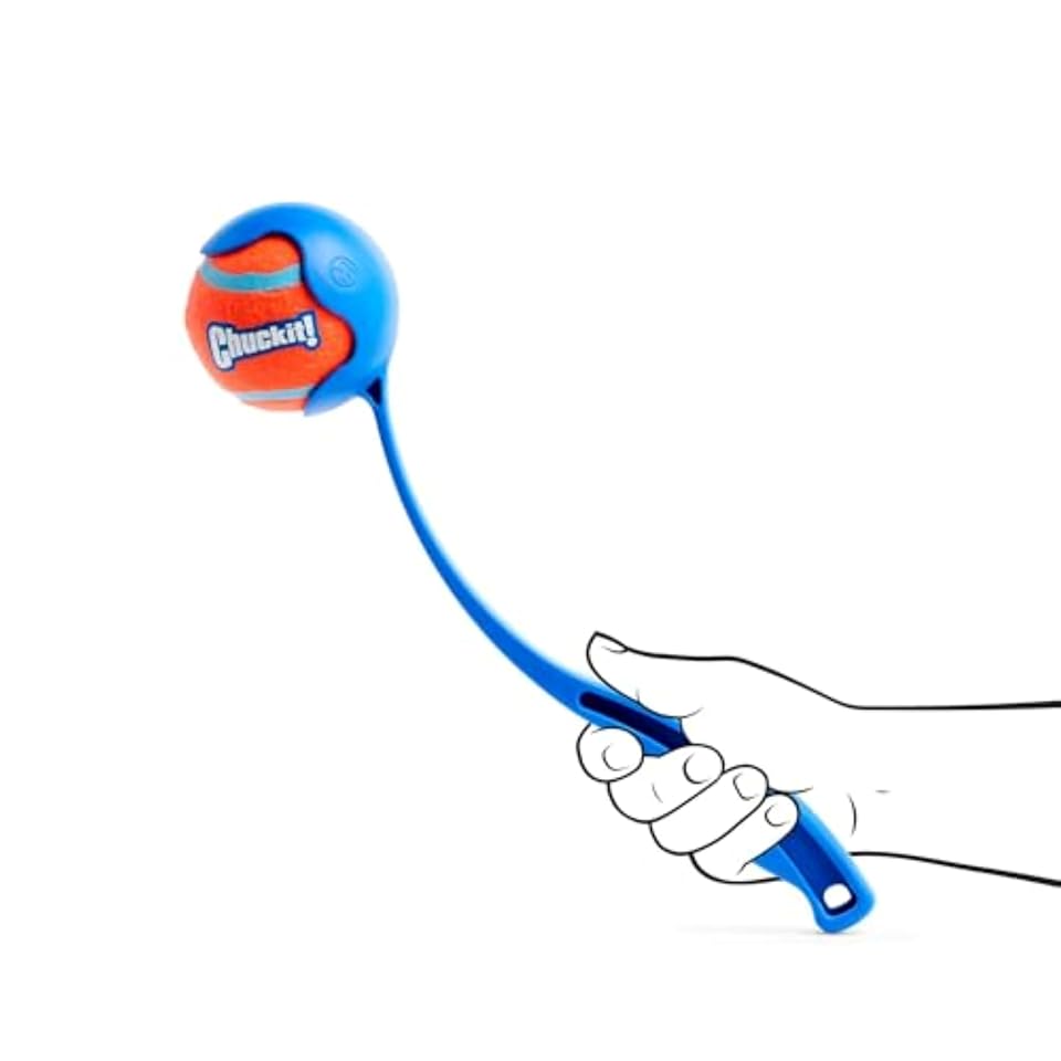 Chuckit! Classic 26M Dog Ball Launcher, 26in, Includes Medium 2.5in Ball | Compatible with Medium 2.5 In Balls, for Dogs 20-60 Pounds, Made in USA, Comes with 1 Medium Ultra DogBall