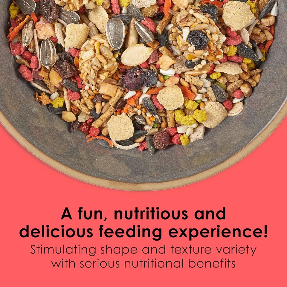 Kaytee Fiesta Cockatiel Bird Food, Nutritious Fun Blend, 2.5 Pounds | Foraging fun. Bird feed blend. Bird seeds, fruits, vegetables 