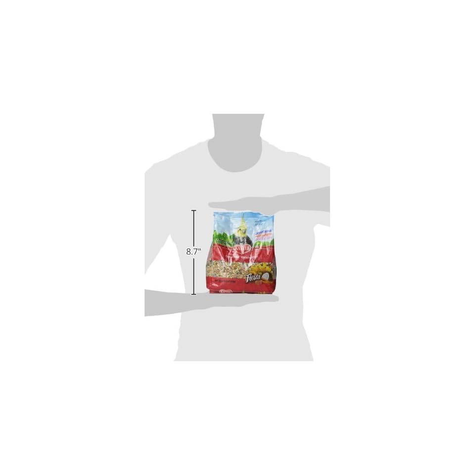 Kaytee Fiesta Cockatiel Bird Food, Nutritious Fun Blend, 2.5 Pounds | Foraging fun. Bird feed blend. Bird seeds, fruits, vegetables 