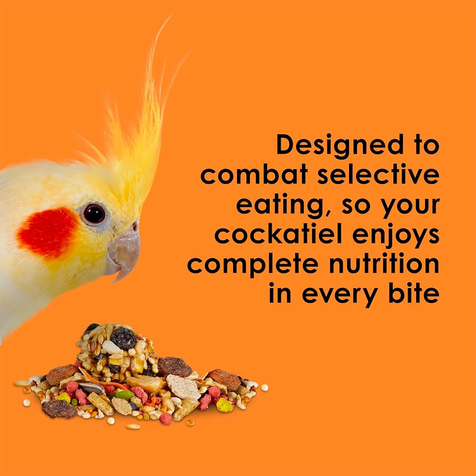 Kaytee Fiesta Cockatiel Bird Food, Nutritious Fun Blend, 2.5 Pounds | Foraging fun. Bird feed blend. Bird seeds, fruits, vegetables 