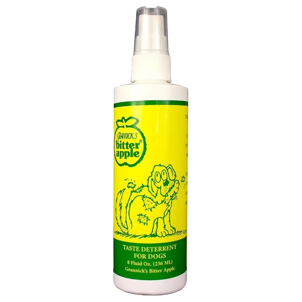 Grannick's Bitter Apple for Dogs Spray Bottle, 16 Ounces, Golds & Yellows