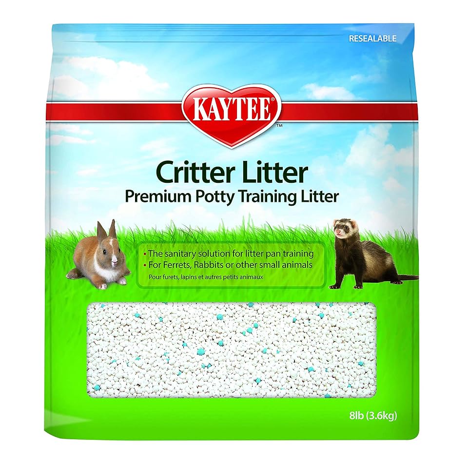 Kaytee Premium Potty Training Critter Litter for Rabbits & Ferrets, 8 lb | Cleaner cages. Bunny litter for potty training. 99% dust free, absorbs 10x, rat litter