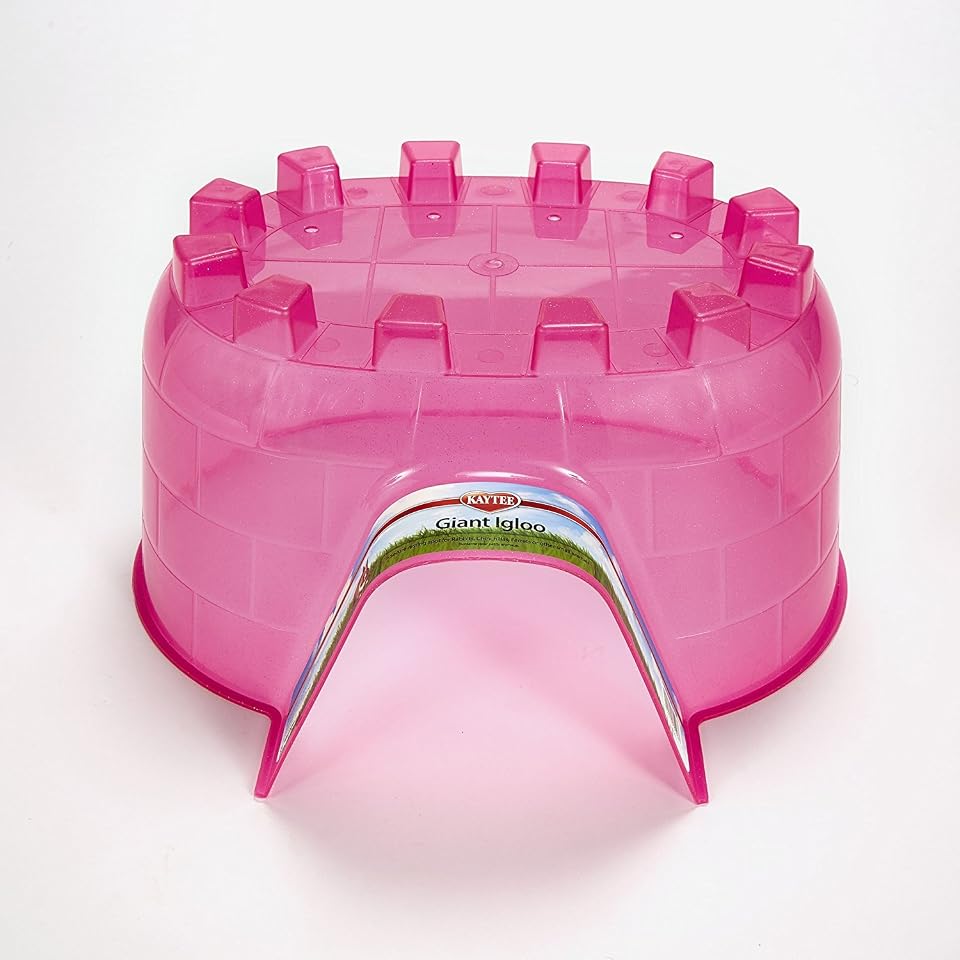 Kaytee Igloo Habitat Hideout for Hamster, Gerbil, Rat, Giant | Cozy hamster hideout. Translucent hamster house. Rat hideout, easy-clean plastic, air vents