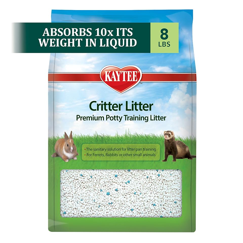 Kaytee Premium Potty Training Critter Litter for Rabbits & Ferrets, 8 lb | Cleaner cages. Bunny litter for potty training. 99% dust free, absorbs 10x, rat litter