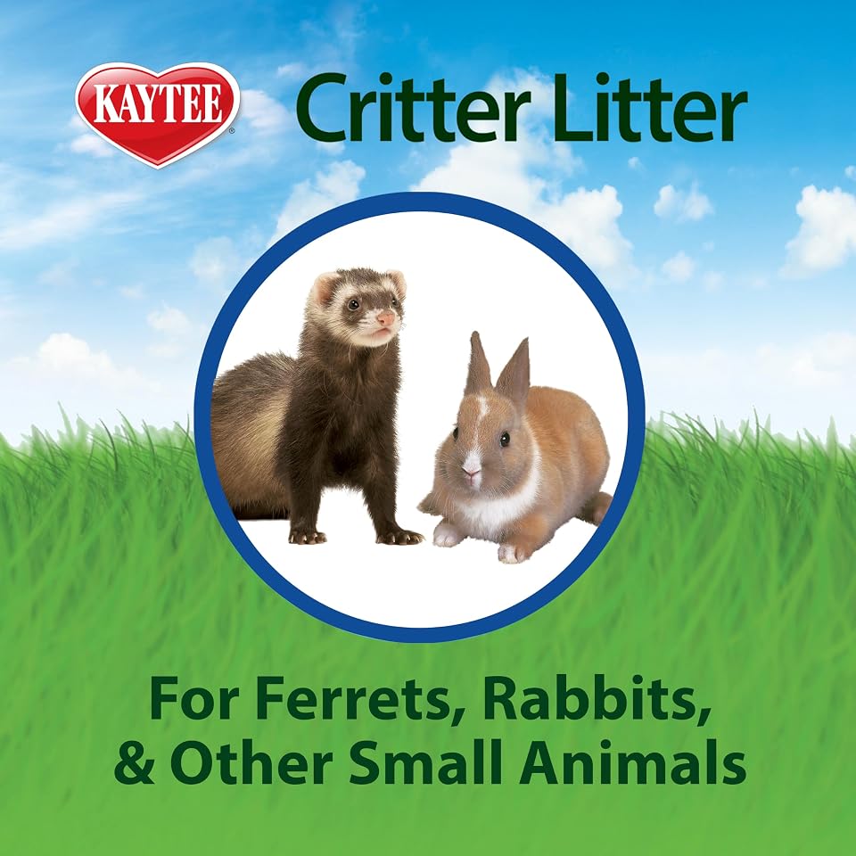 Kaytee Premium Potty Training Critter Litter for Rabbits & Ferrets, 8 lb | Cleaner cages. Bunny litter for potty training. 99% dust free, absorbs 10x, rat litter