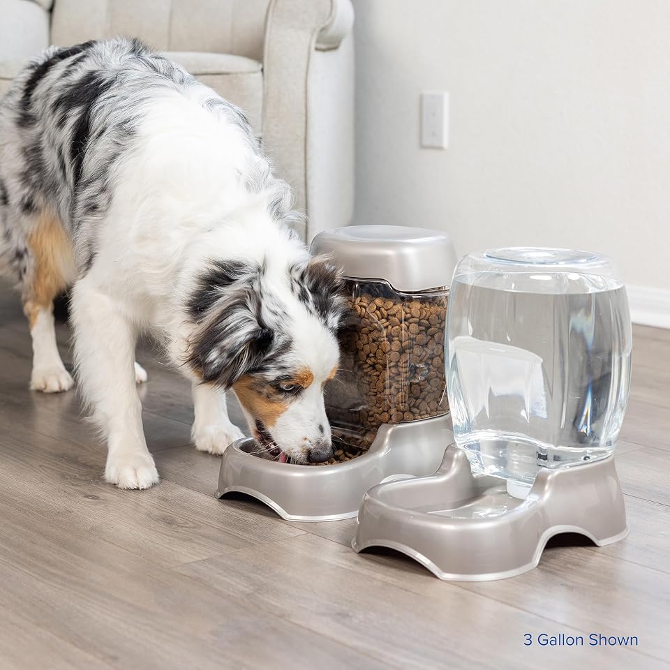 Petmate Pet Cafe Cat and Dog Water Dispenser, 3 GAL, Pearl Tan | USA Made Gravity Waterer with Easy Grab Base for Cats and Dogs 