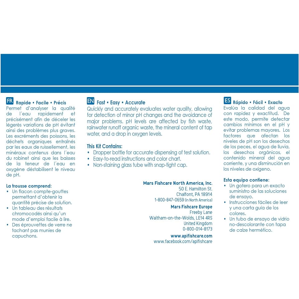 API POND WIDE RANGE pH TEST KIT 160-Test Pond Water Test Kit