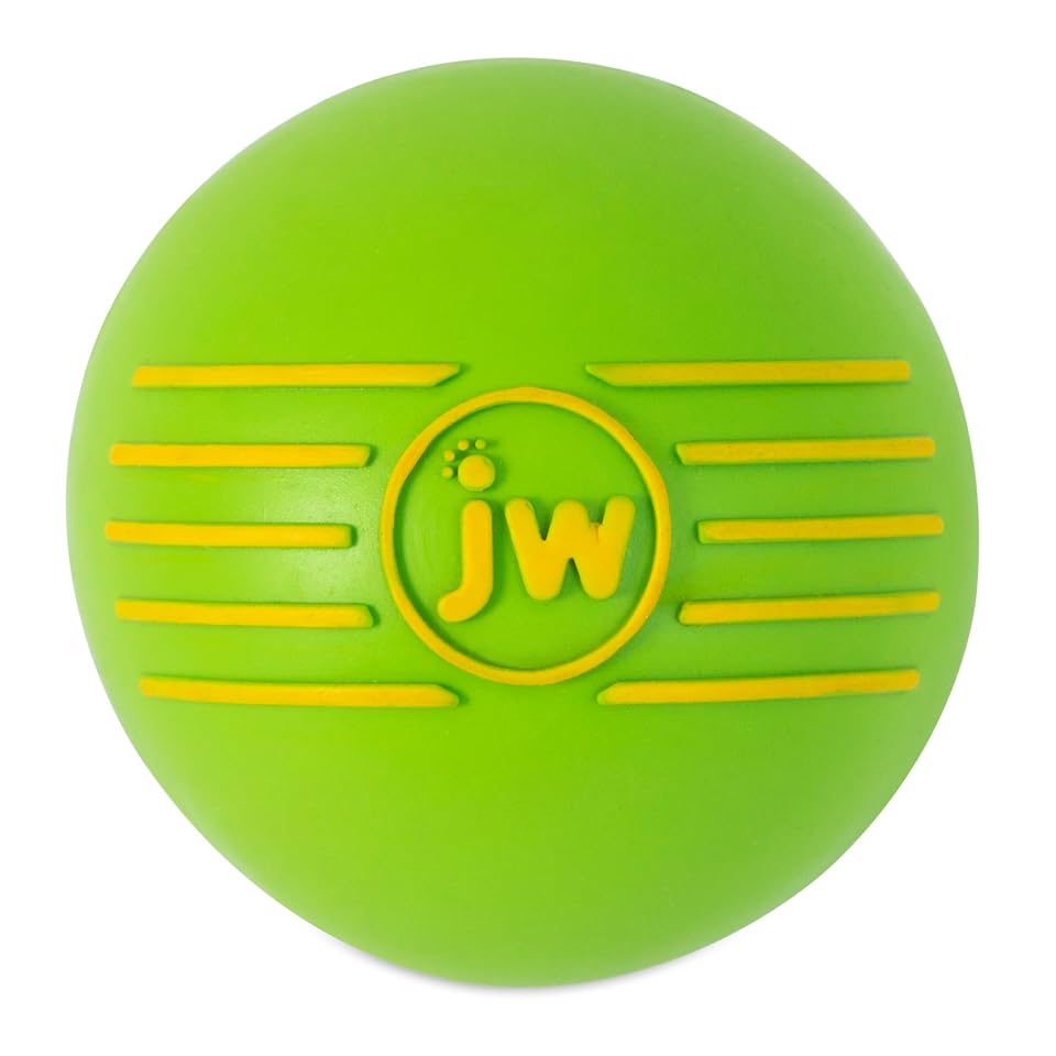 JW Squeak-ee Ball Puppy Toy | Water Resistant Design.