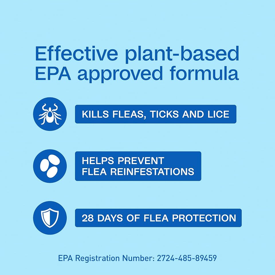 ADAMS Plus Flea & Tick Shampoo with Precor for Dogs & Cats, 12 oz | Flea shampoo for dogs and cats kills flea eggs and lice on contact, helps stop hatching for 28 days