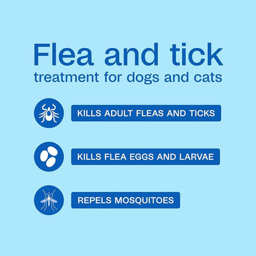 ADAMS Plus Flea and Tick Spray for Dogs & Cats, Kills Fleas and Ticks, Repels Mosquitoes, Prevents Infestations up to 2 Months, Treatment for Dogs, Cats, Puppies & Kittens, 8 Fl Oz