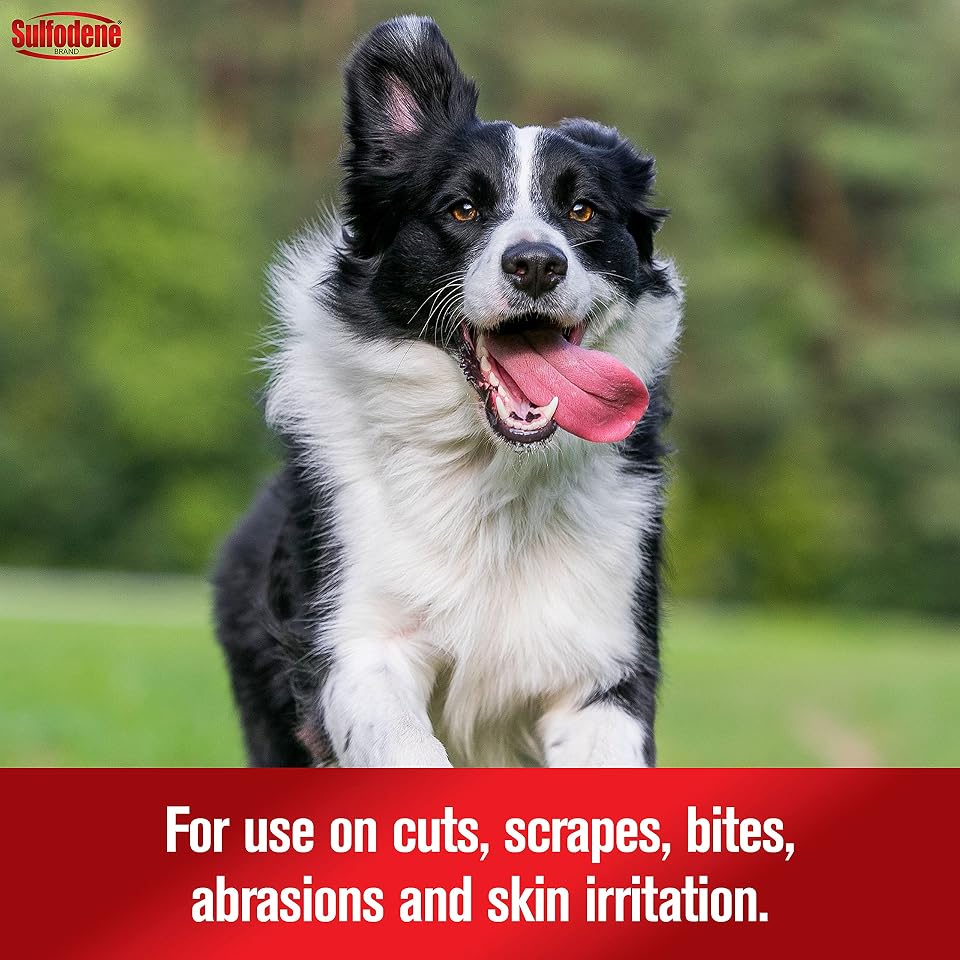 Sulfodene Wound Care 3-Way Ointment for Dogs & Puppies, Soothes Cuts, Scrapes, Skin Irritation, and Redness, First Aid Relief that Supports Skin Healing and Comfort, 2 oz