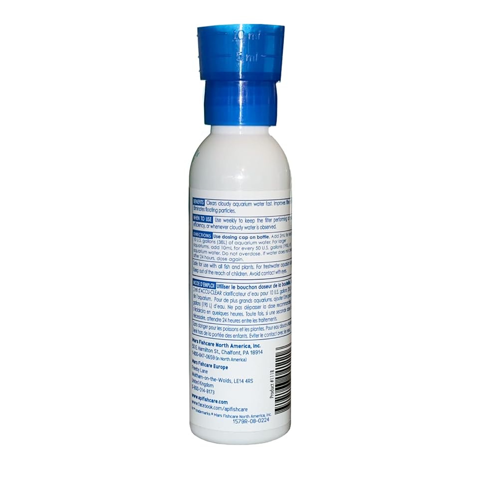 API ACCU-CLEAR Freshwater Aquarium Water Clarifier 4-Ounce Bottle 